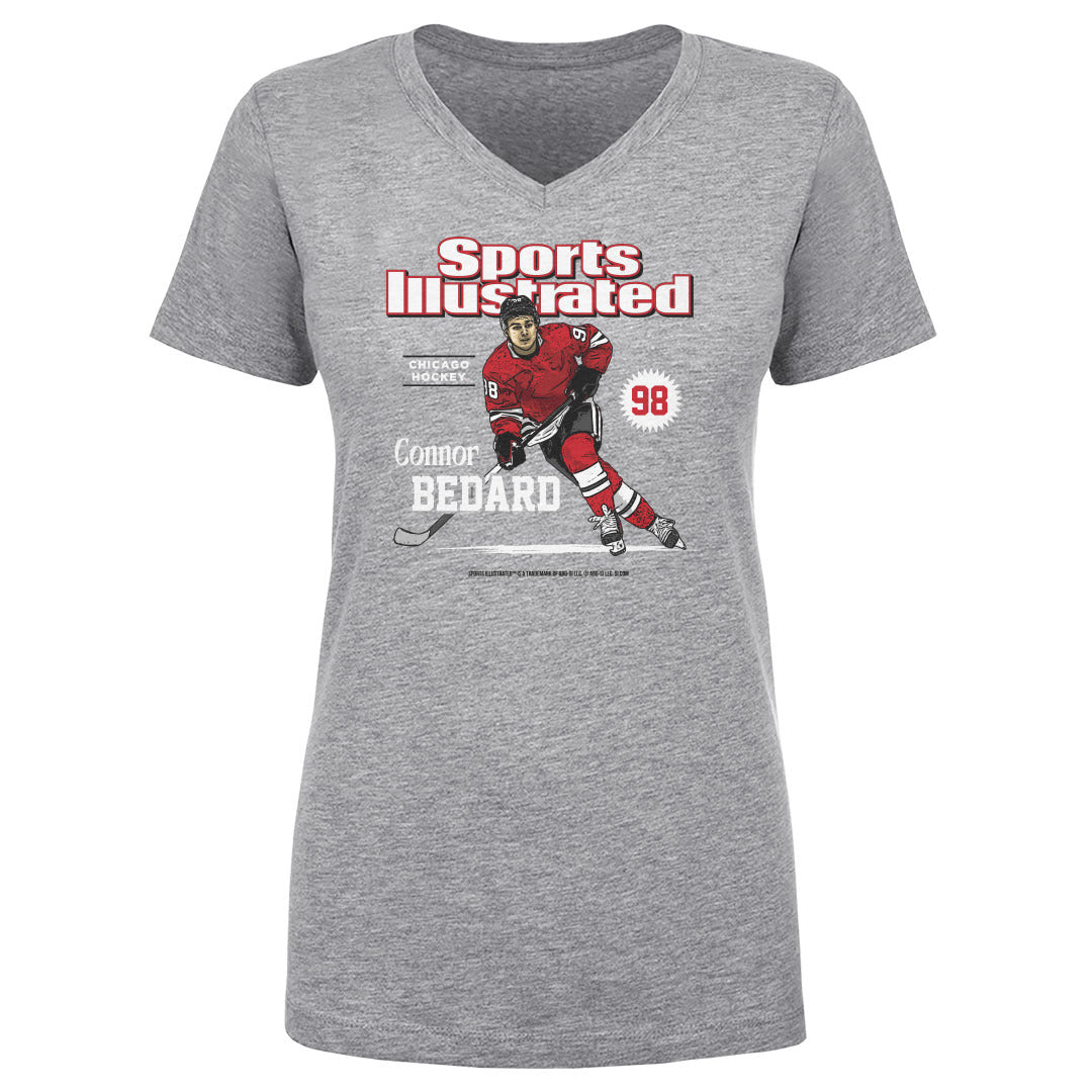 Connor Bedard Women&#39;s V-Neck T-Shirt | 500 LEVEL