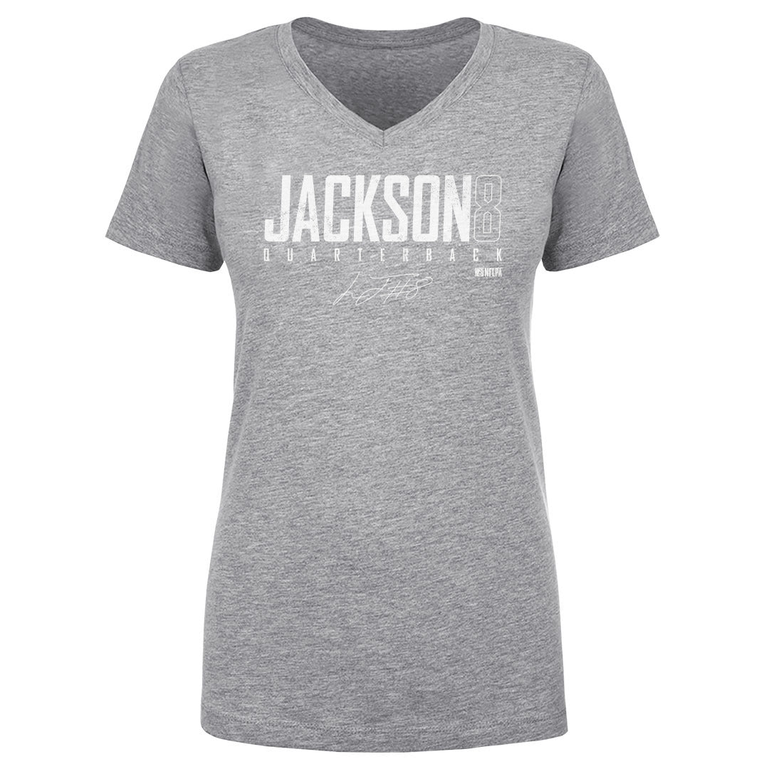 Lamar Jackson Women&#39;s V-Neck T-Shirt | 500 LEVEL