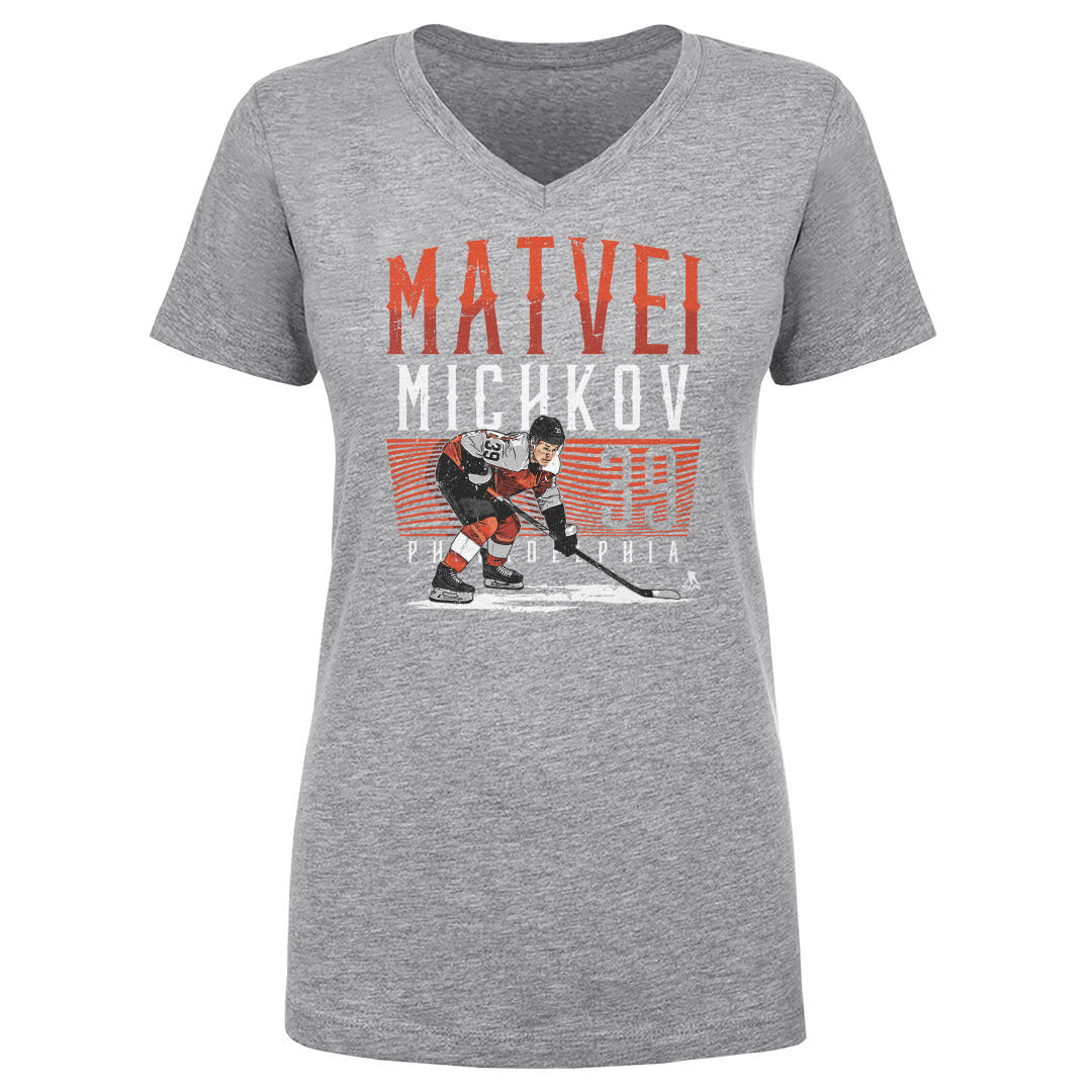 Matvei Michkov Women&#39;s V-Neck T-Shirt | 500 LEVEL