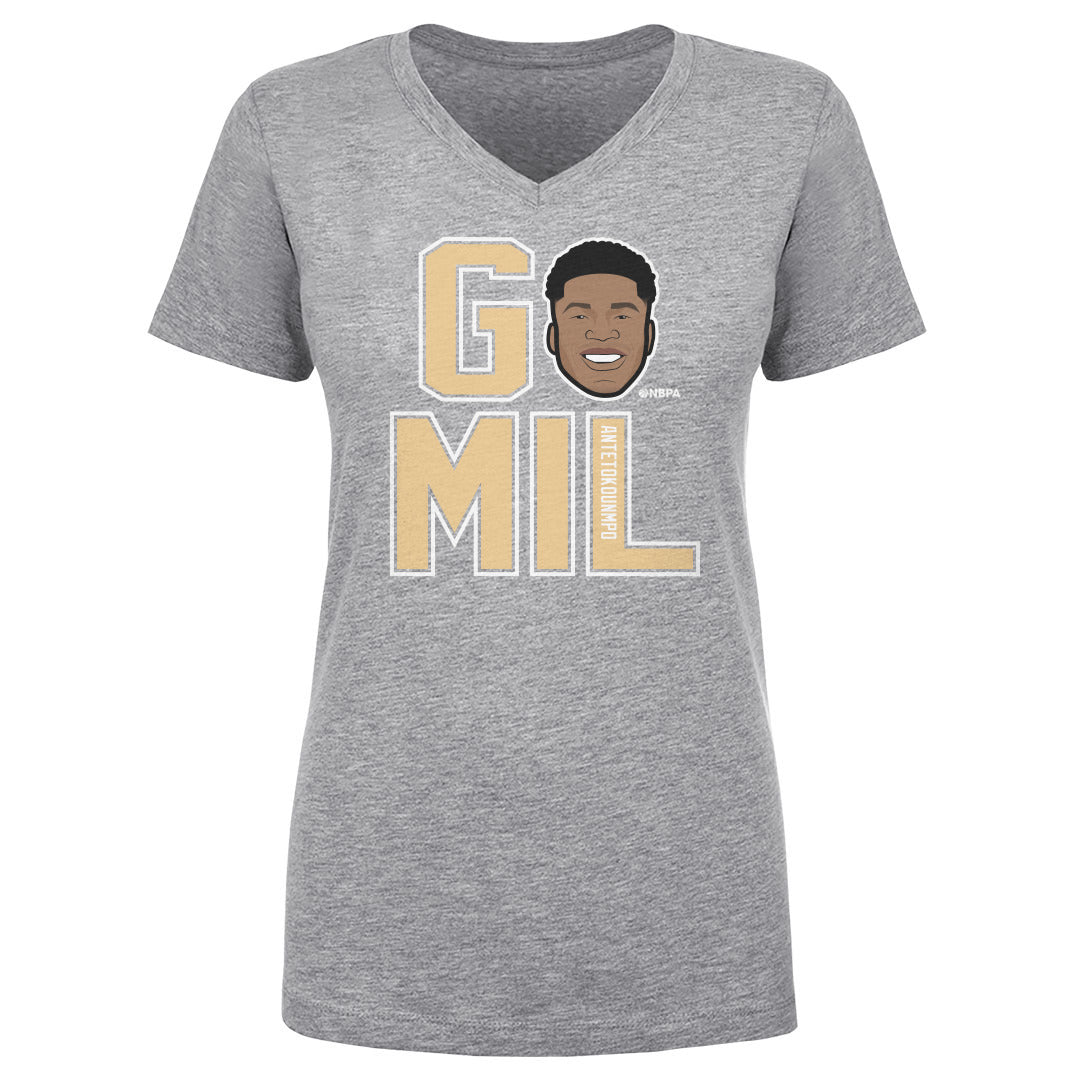 Giannis Antetokounmpo Women&#39;s V-Neck T-Shirt | 500 LEVEL