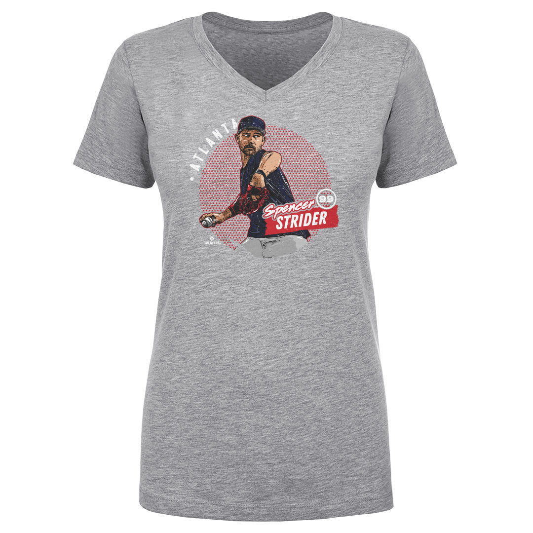 Spencer Strider Women&#39;s V-Neck T-Shirt | 500 LEVEL