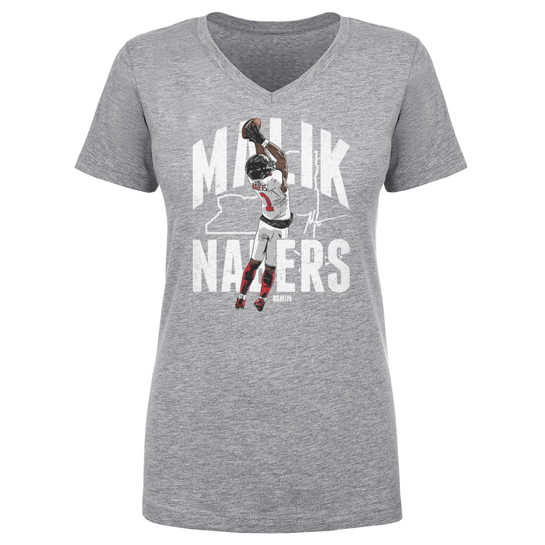 Malik Nabers Women&#39;s V-Neck T-Shirt | 500 LEVEL