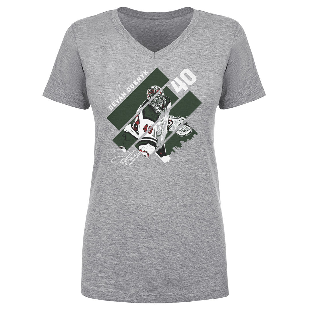 Devan Dubnyk Women&#39;s V-Neck T-Shirt | 500 LEVEL