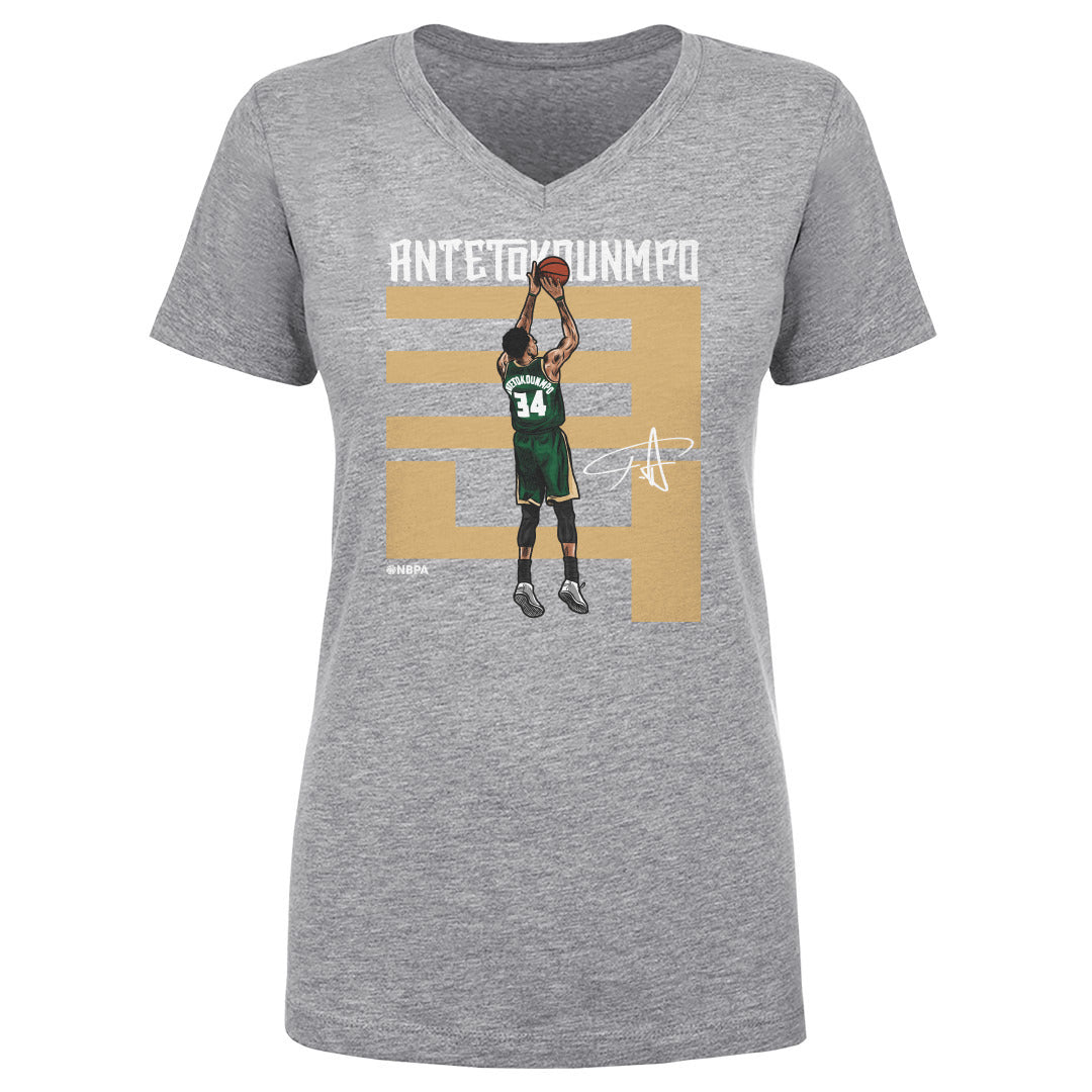 Giannis Antetokounmpo Women&#39;s V-Neck T-Shirt | 500 LEVEL