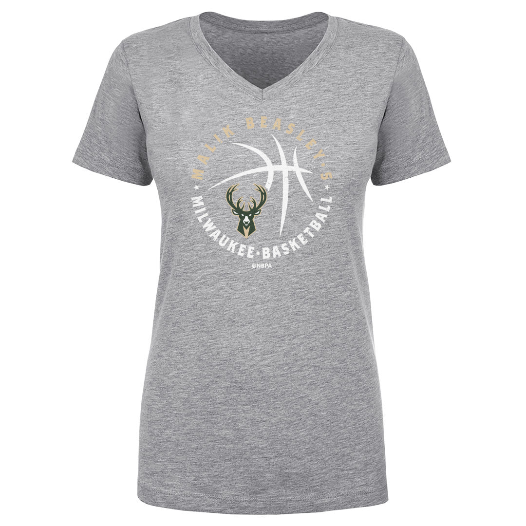 Malik Beasley Women&#39;s V-Neck T-Shirt | 500 LEVEL