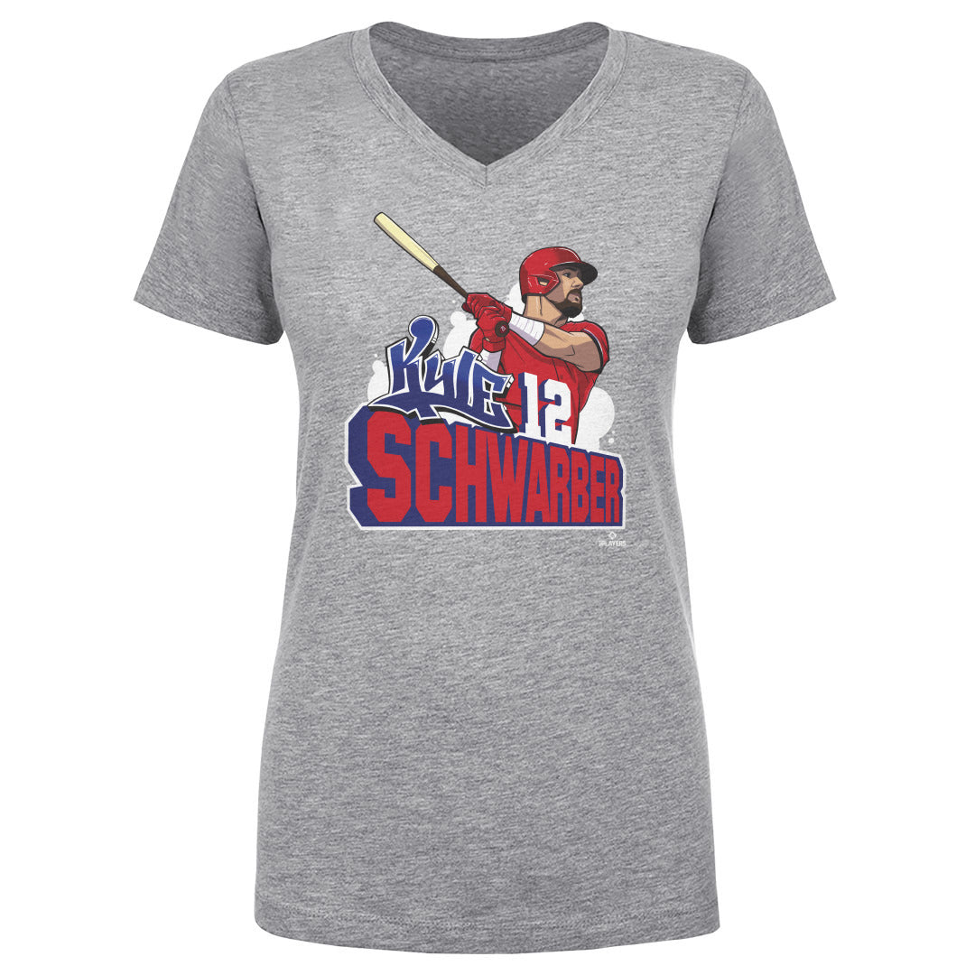 Kyle Schwarber Women&#39;s V-Neck T-Shirt | 500 LEVEL