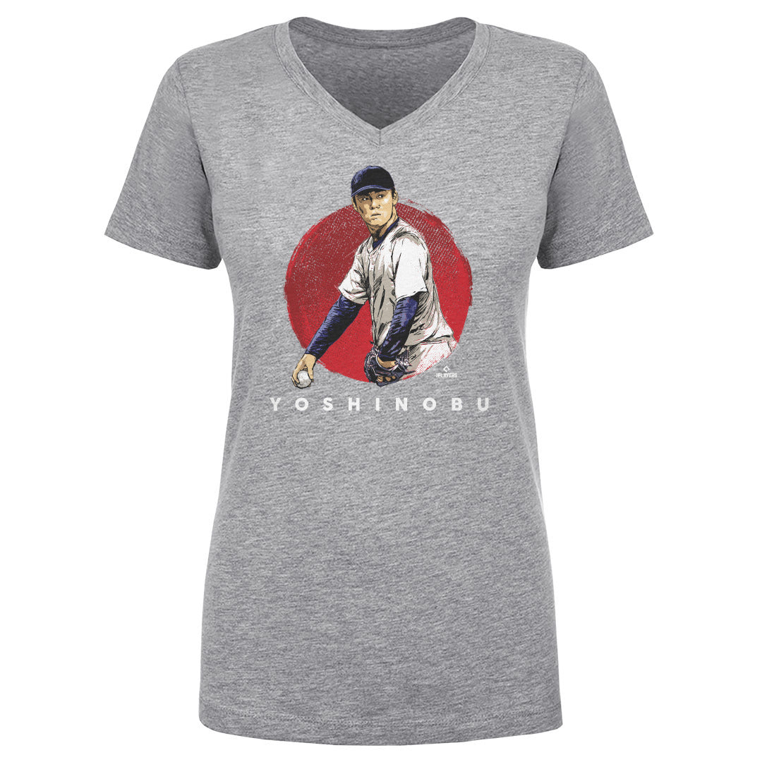 Yoshinobu Yamamoto Women&#39;s V-Neck T-Shirt | 500 LEVEL