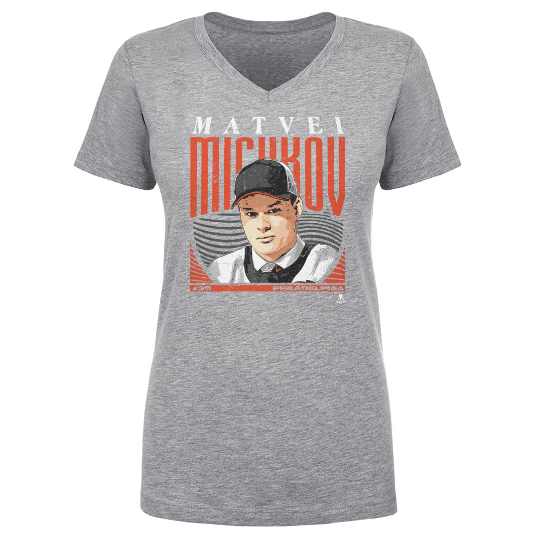 Matvei Michkov Women&#39;s V-Neck T-Shirt | 500 LEVEL