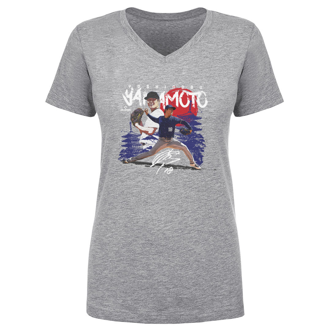 Yoshinobu Yamamoto Women&#39;s V-Neck T-Shirt | 500 LEVEL