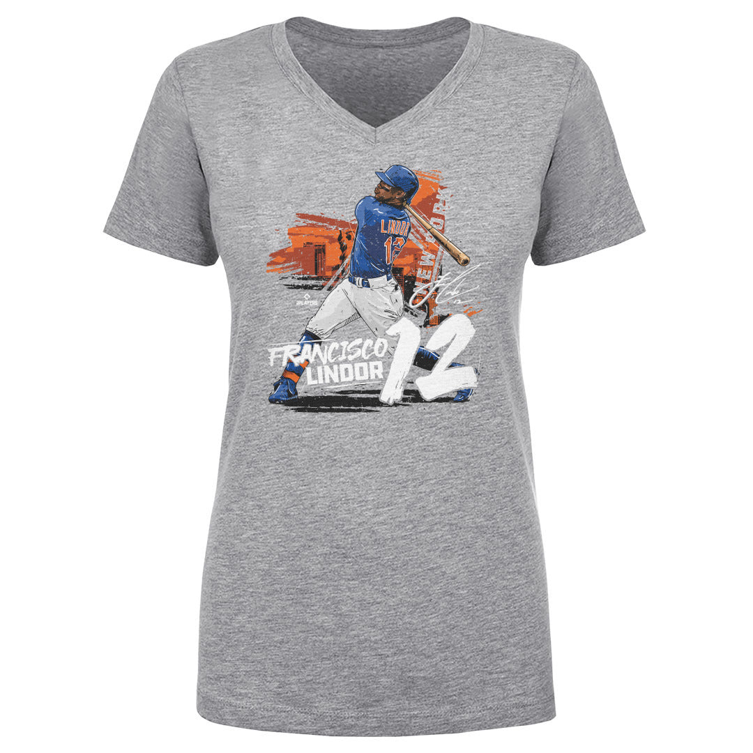 Francisco Lindor Women&#39;s V-Neck T-Shirt | 500 LEVEL