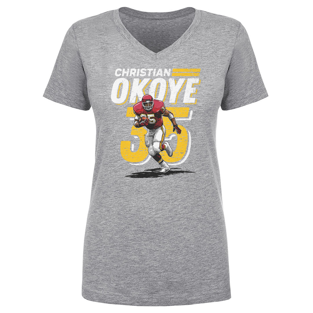 Christian Okoye Women&#39;s V-Neck T-Shirt | 500 LEVEL