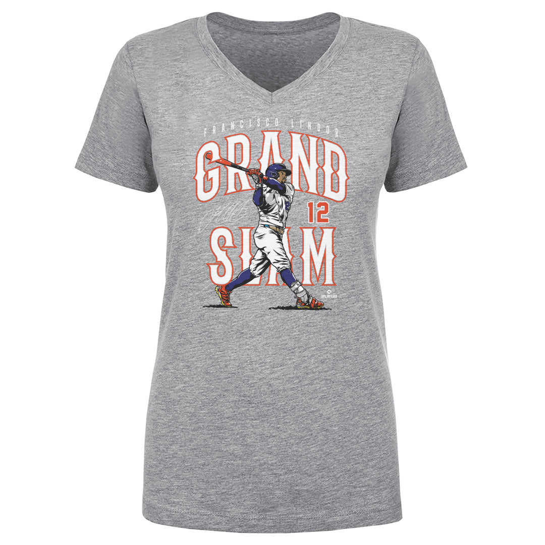 Francisco Lindor Women&#39;s V-Neck T-Shirt | 500 LEVEL