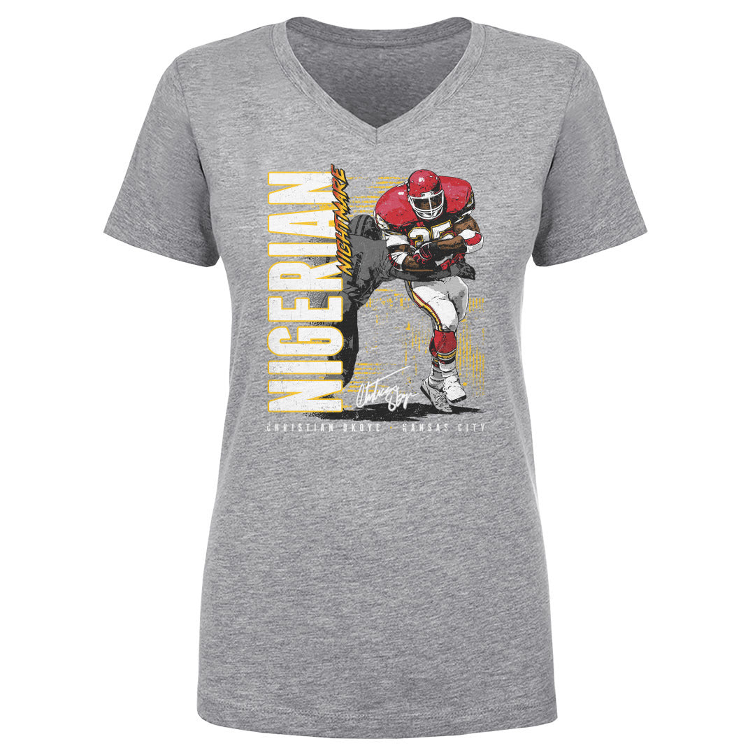 Christian Okoye Women&#39;s V-Neck T-Shirt | 500 LEVEL