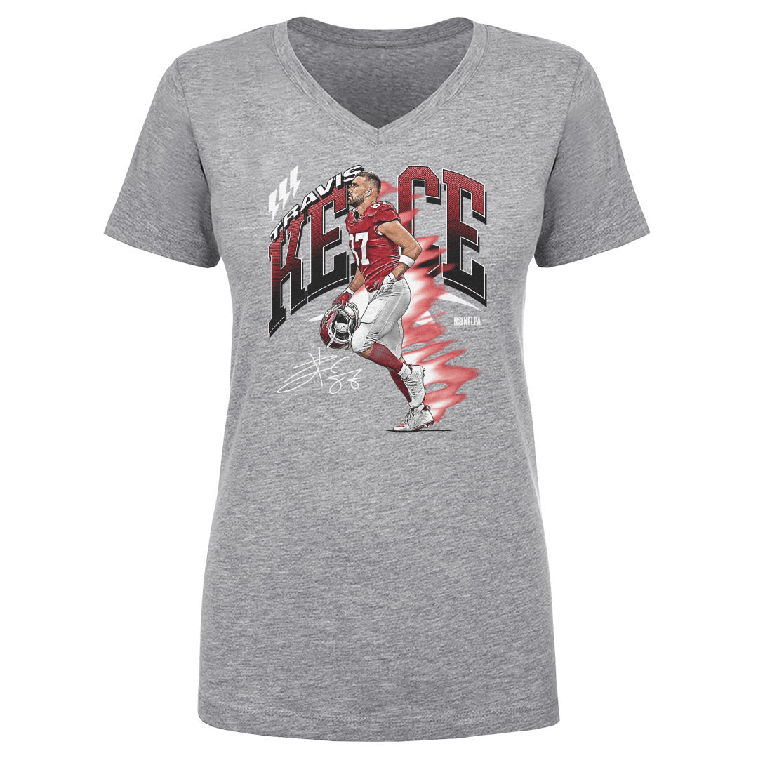 Travis Kelce Women&#39;s V-Neck T-Shirt | 500 LEVEL