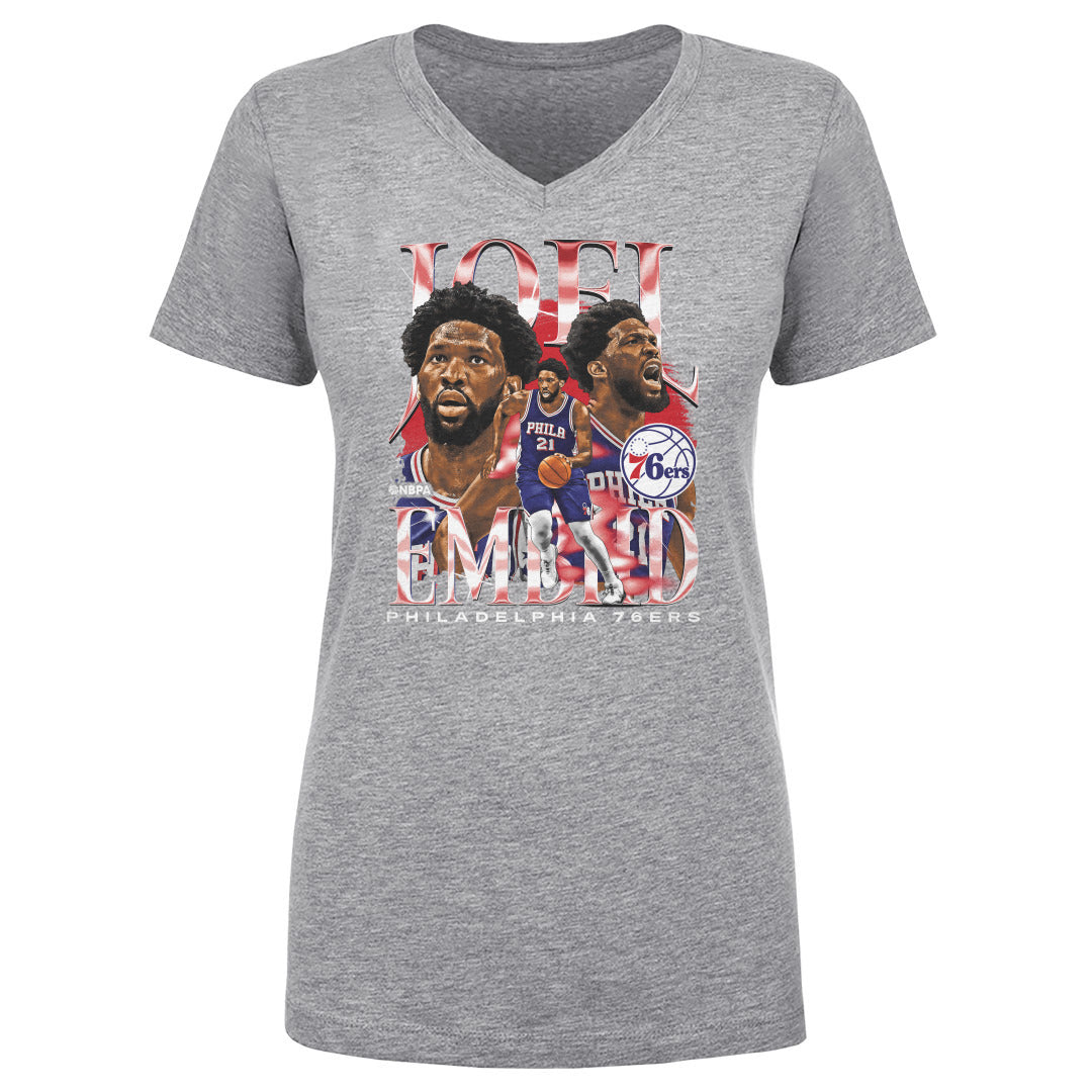 Joel Embiid Women&#39;s V-Neck T-Shirt | 500 LEVEL