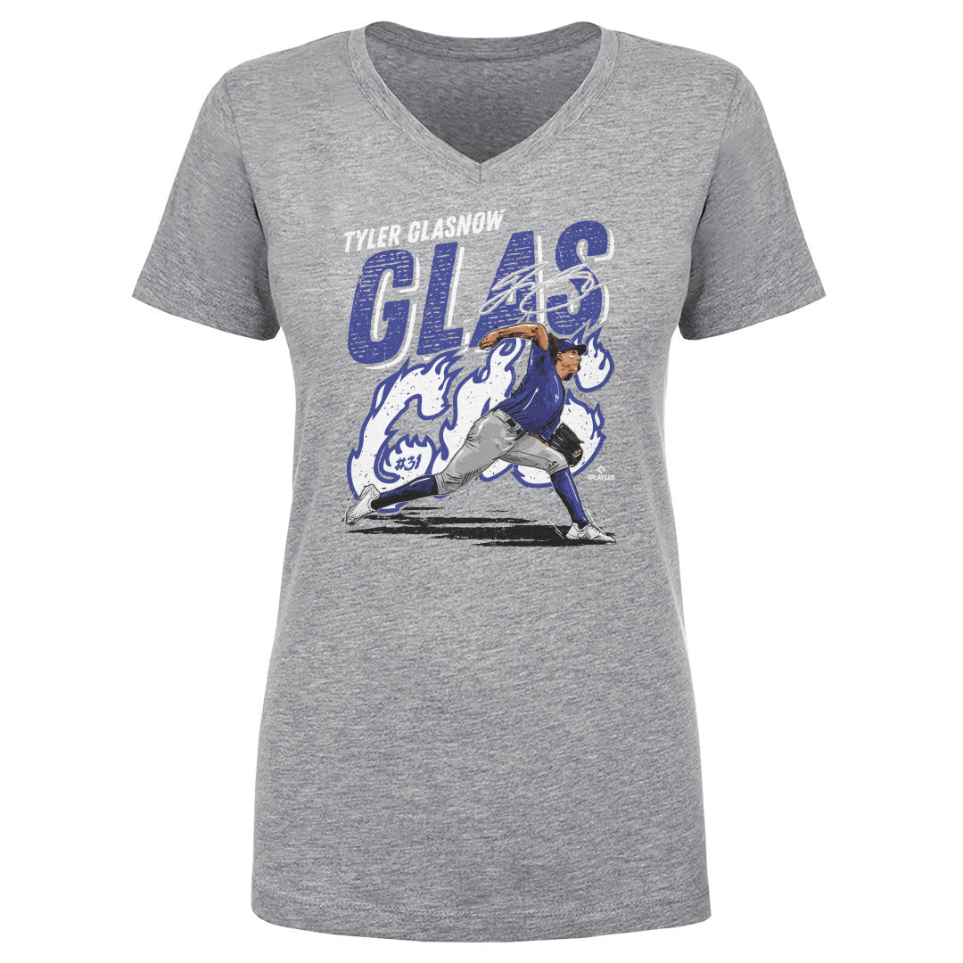 Tyler Glasnow Women&#39;s V-Neck T-Shirt | 500 LEVEL