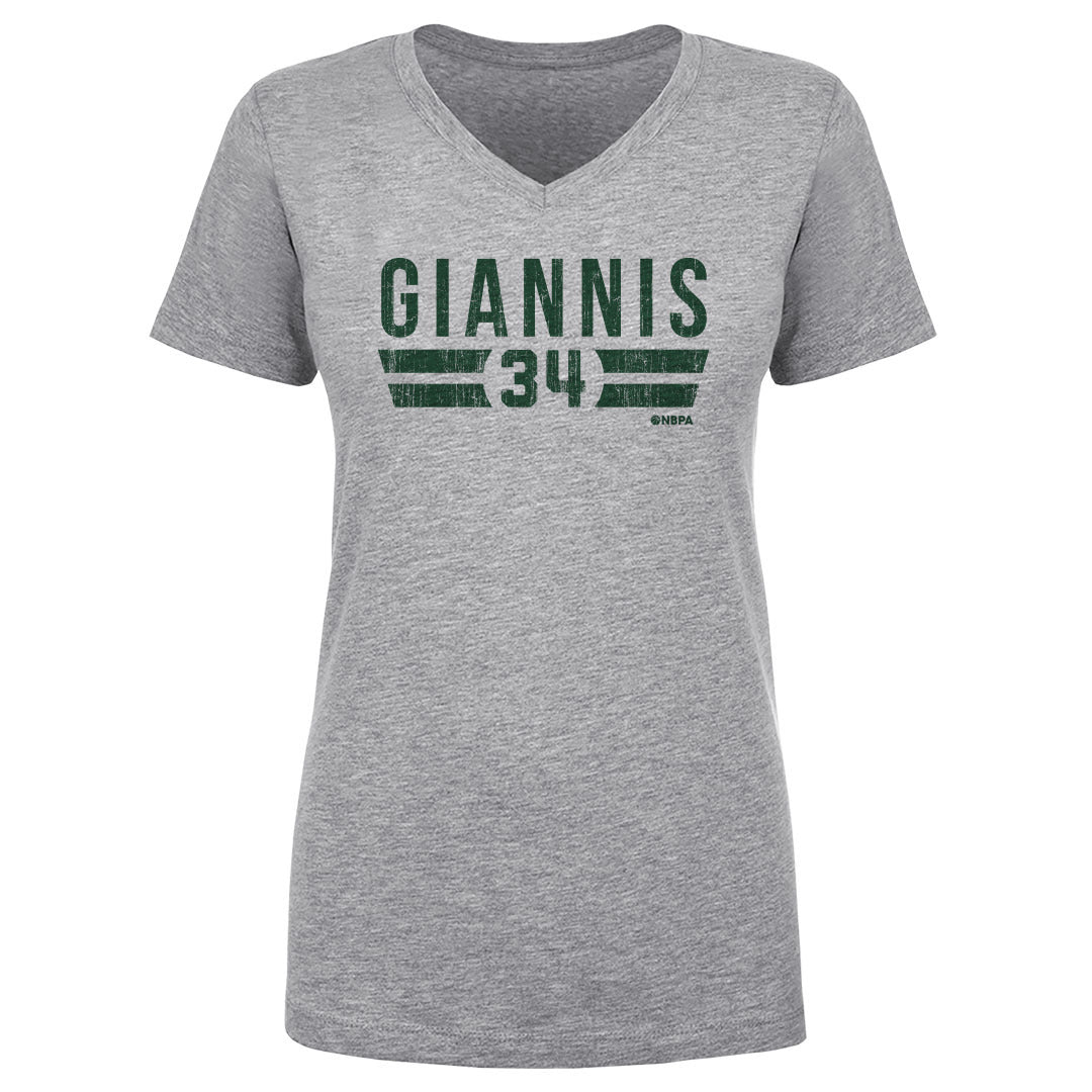 Giannis Antetokounmpo Women&#39;s V-Neck T-Shirt | 500 LEVEL