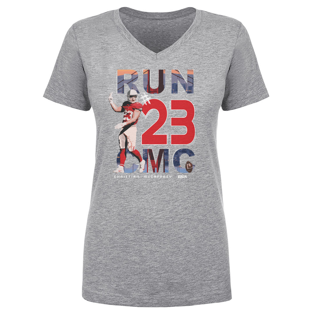 Christian McCaffrey Women&#39;s V-Neck T-Shirt | 500 LEVEL