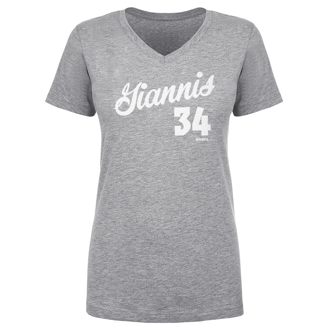 Giannis Antetokounmpo Women&#39;s V-Neck T-Shirt | 500 LEVEL