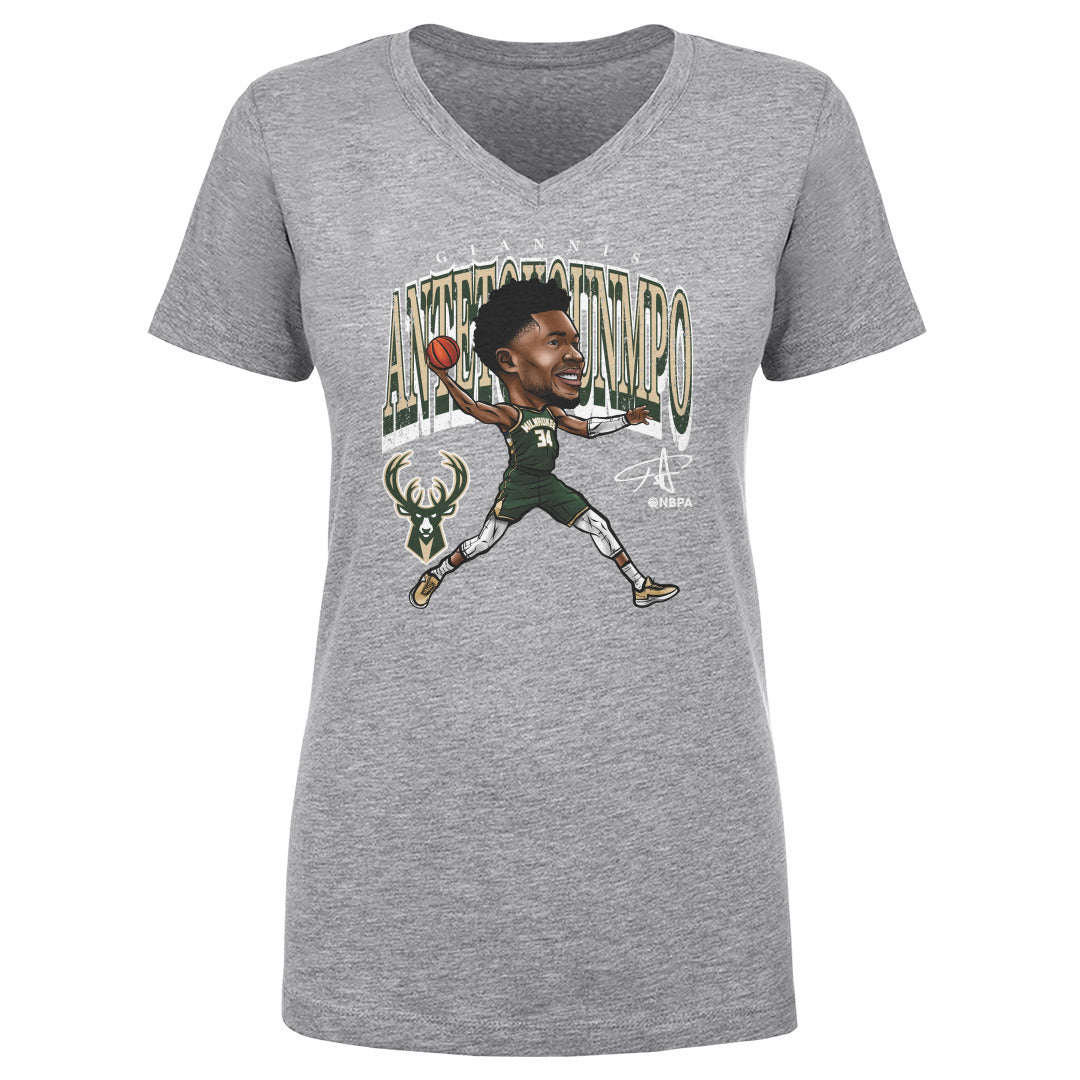 Giannis Antetokounmpo Women&#39;s V-Neck T-Shirt | 500 LEVEL