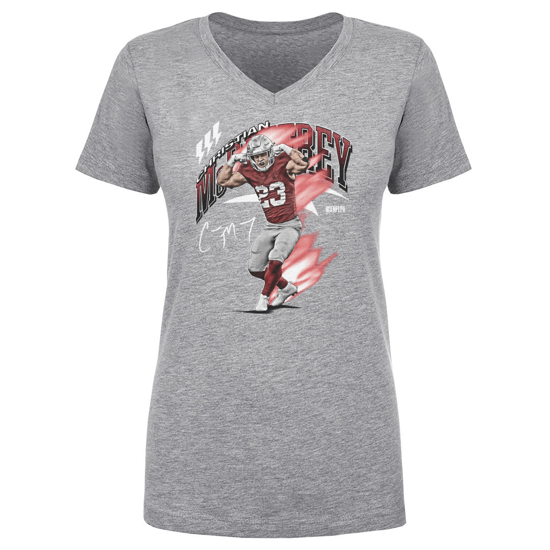 Christian McCaffrey Women&#39;s V-Neck T-Shirt | 500 LEVEL