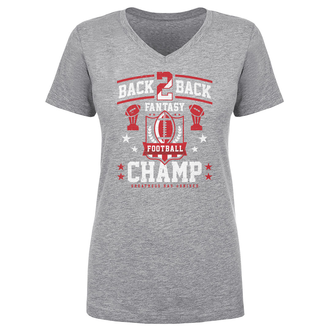 Fantasy Football Women&#39;s V-Neck T-Shirt | 500 LEVEL