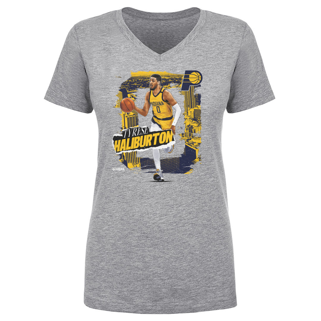 Tyrese Haliburton Women&#39;s V-Neck T-Shirt | 500 LEVEL