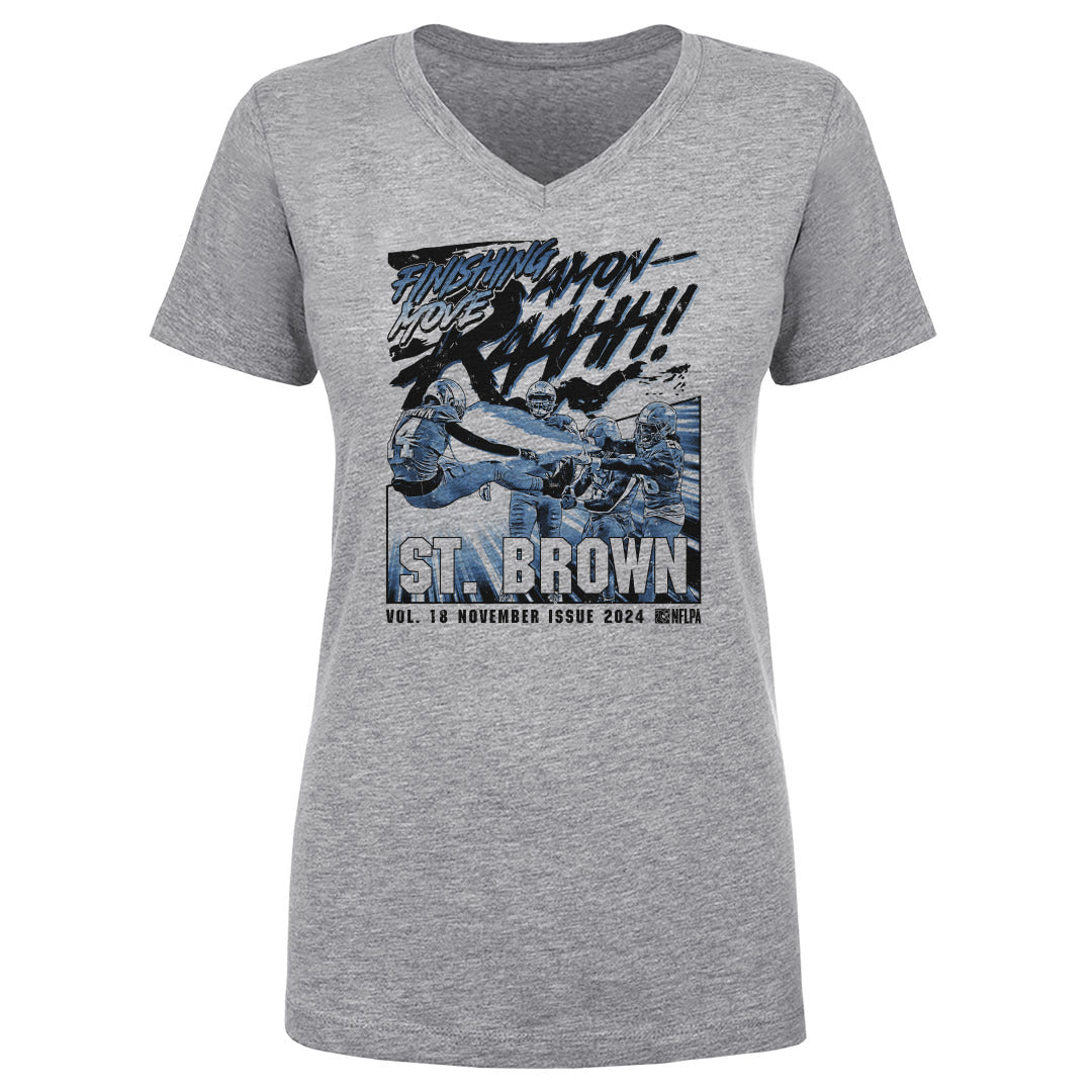 Amon-Ra St. Brown Women&#39;s V-Neck T-Shirt | 500 LEVEL