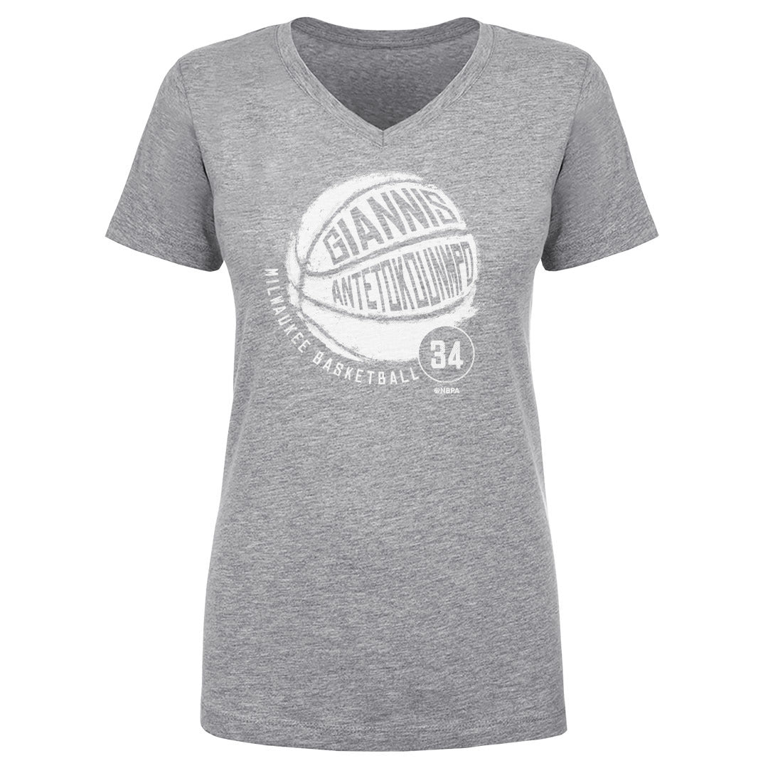 Giannis Antetokounmpo Women&#39;s V-Neck T-Shirt | 500 LEVEL