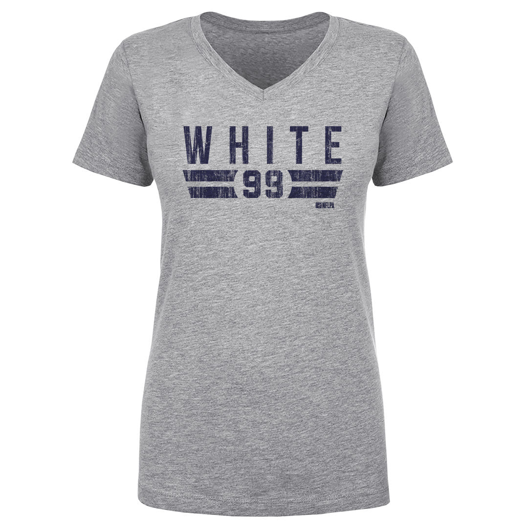 Keion White Women&#39;s V-Neck T-Shirt | 500 LEVEL