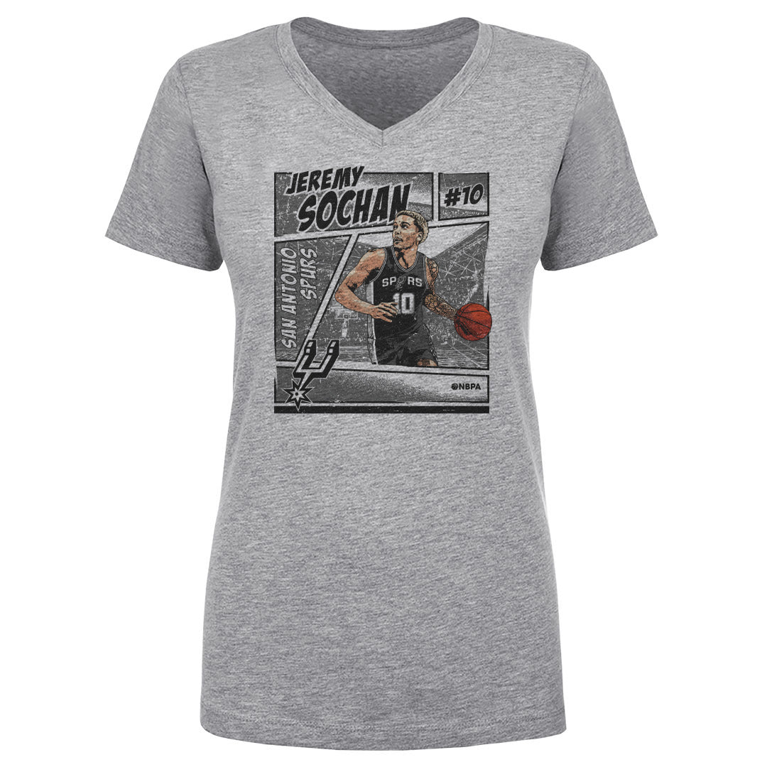 Jeremy Sochan Women&#39;s V-Neck T-Shirt | 500 LEVEL