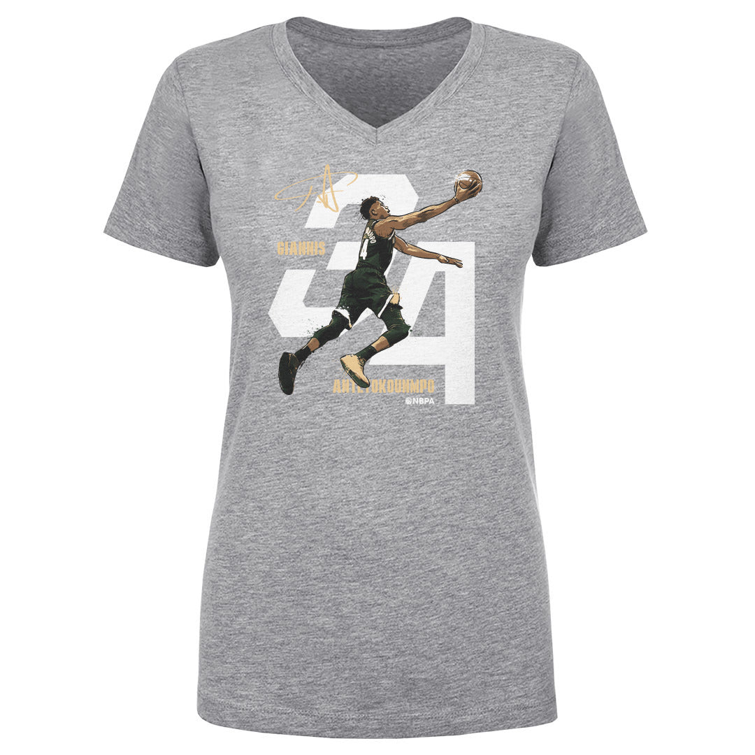 Giannis Antetokounmpo Women&#39;s V-Neck T-Shirt | 500 LEVEL