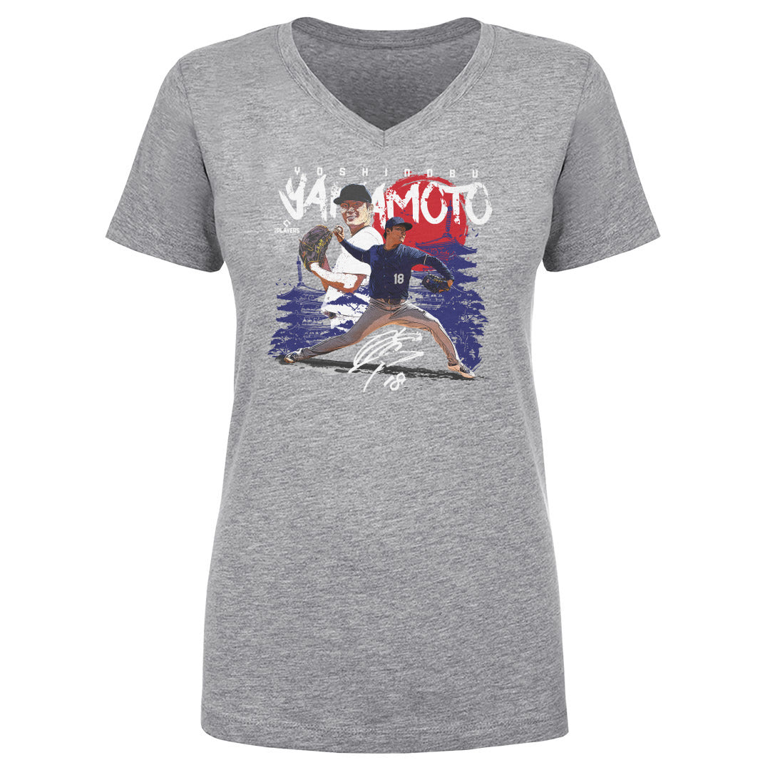 Yoshinobu Yamamoto Women&#39;s V-Neck T-Shirt | 500 LEVEL