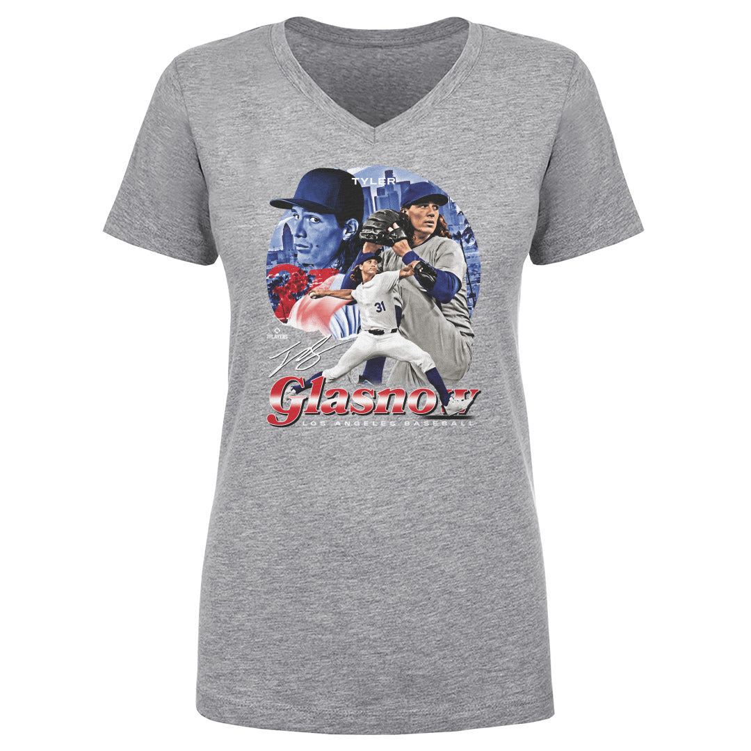 Tyler Glasnow Women&#39;s V-Neck T-Shirt | 500 LEVEL