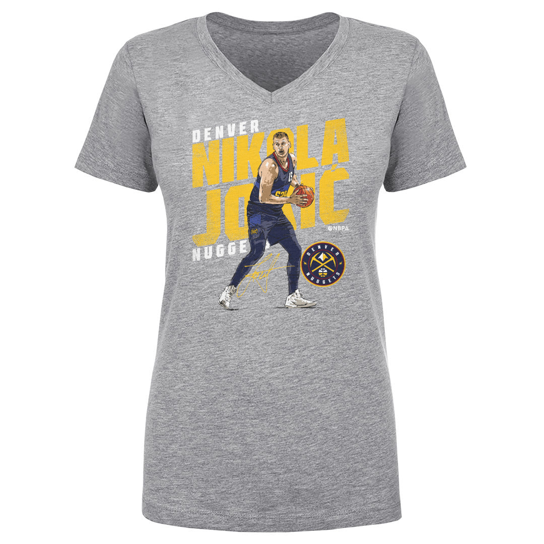 Nikola Jokic Women&#39;s V-Neck T-Shirt | 500 LEVEL