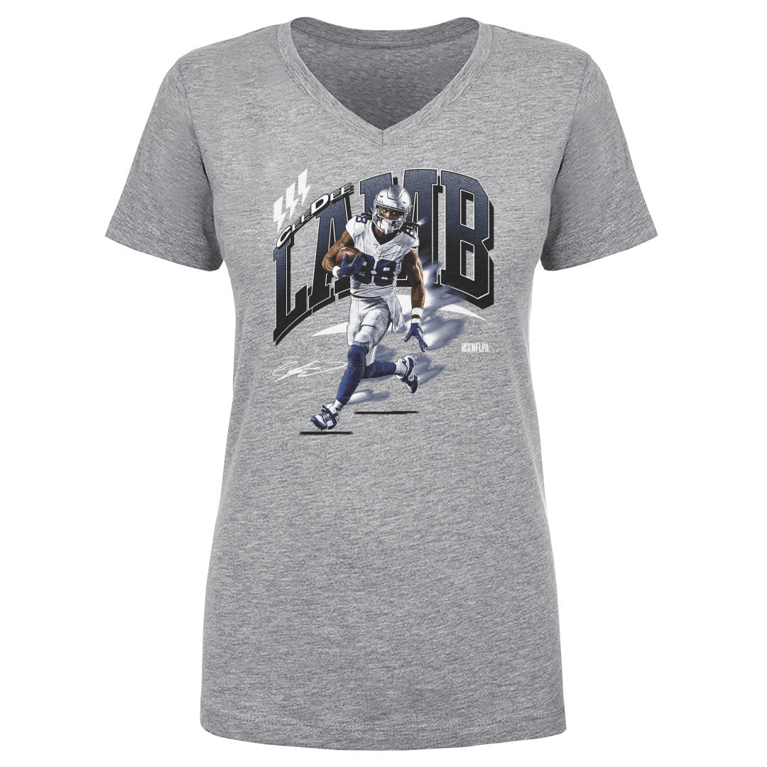 CeeDee Lamb Women&#39;s V-Neck T-Shirt | 500 LEVEL