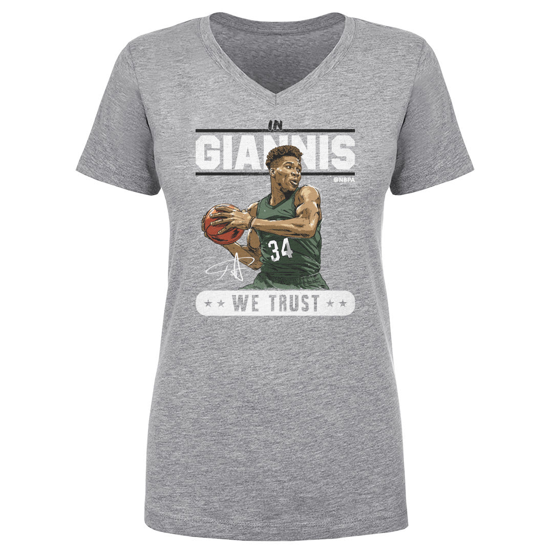 Giannis Antetokounmpo Women&#39;s V-Neck T-Shirt | 500 LEVEL