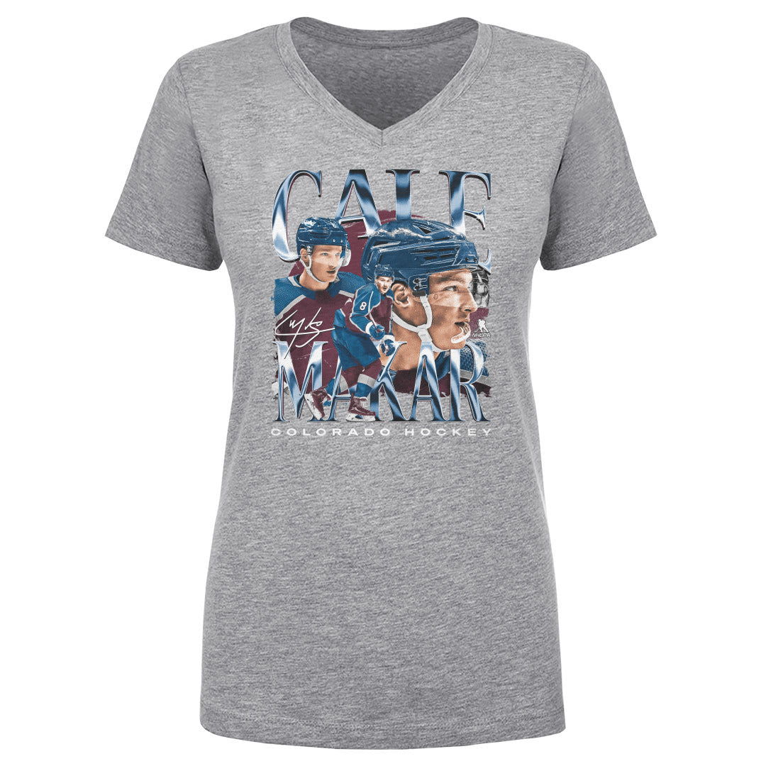 Cale Makar Women&#39;s V-Neck T-Shirt | 500 LEVEL