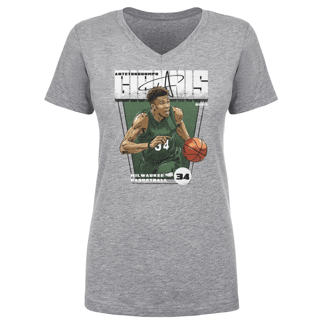 Giannis Antetokounmpo Women&#39;s V-Neck T-Shirt | 500 LEVEL