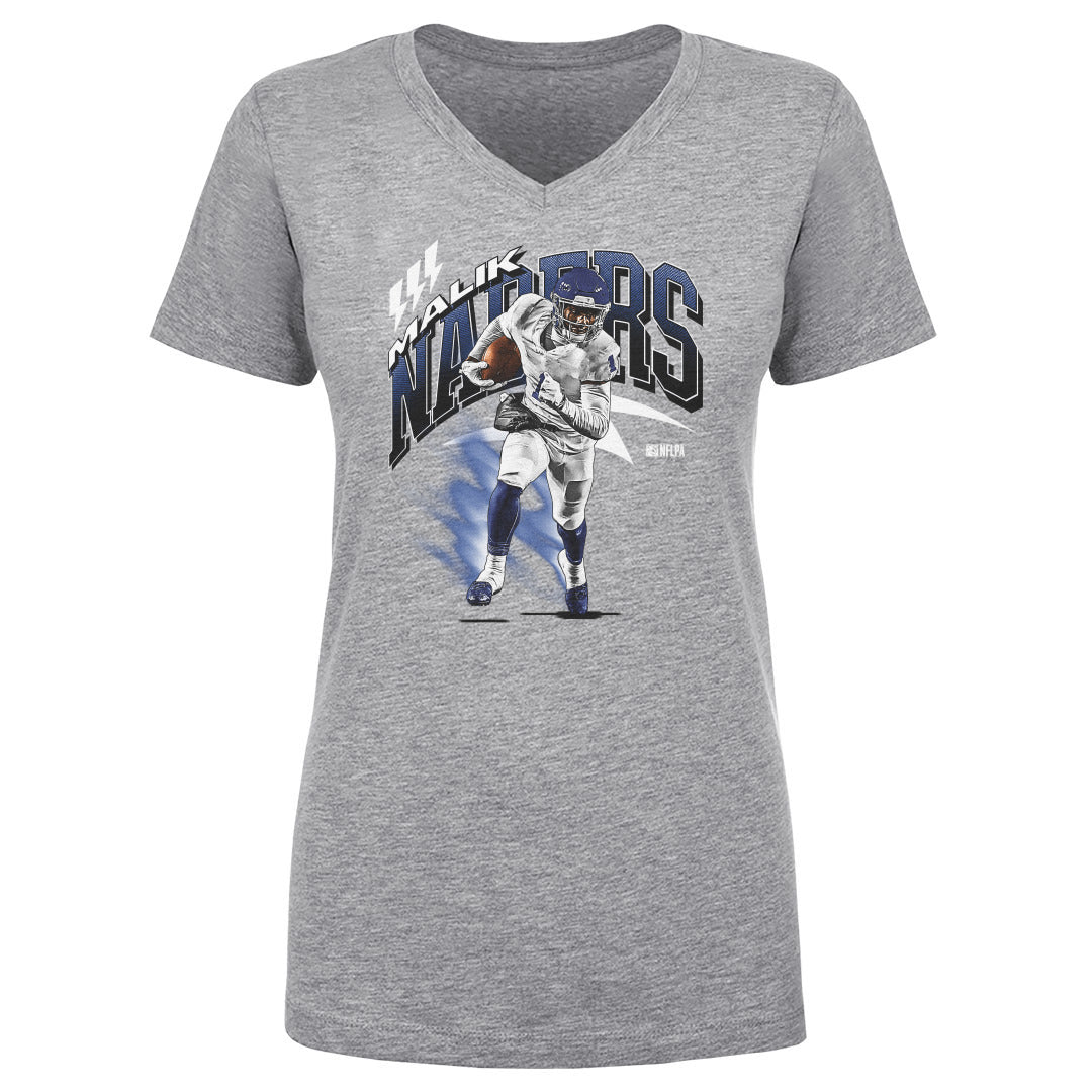 Malik Nabers Women&#39;s V-Neck T-Shirt | 500 LEVEL