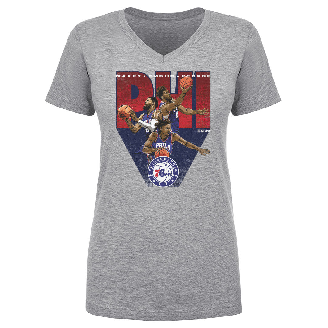 Joel Embiid Women&#39;s V-Neck T-Shirt | 500 LEVEL