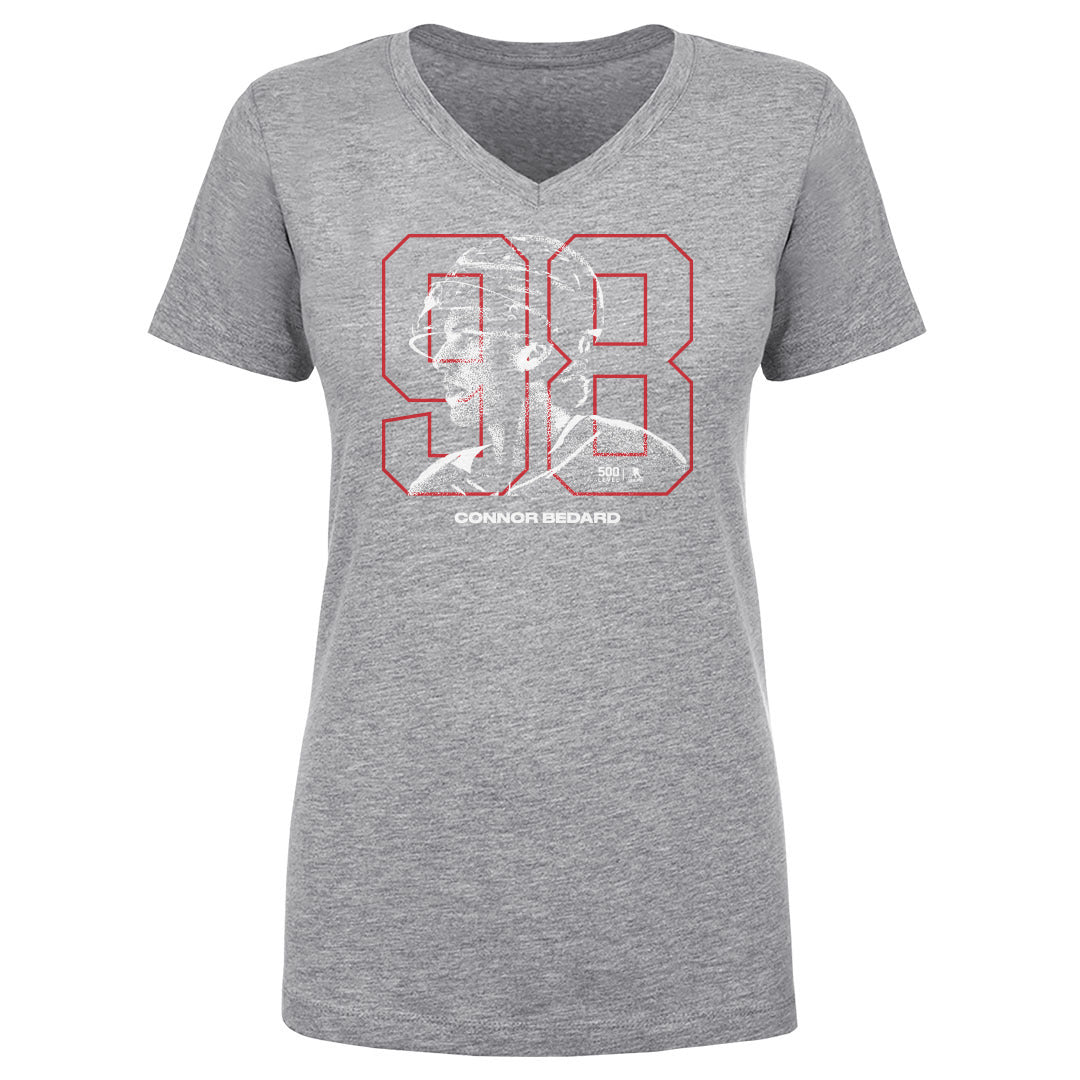 Connor Bedard Women&#39;s V-Neck T-Shirt | 500 LEVEL