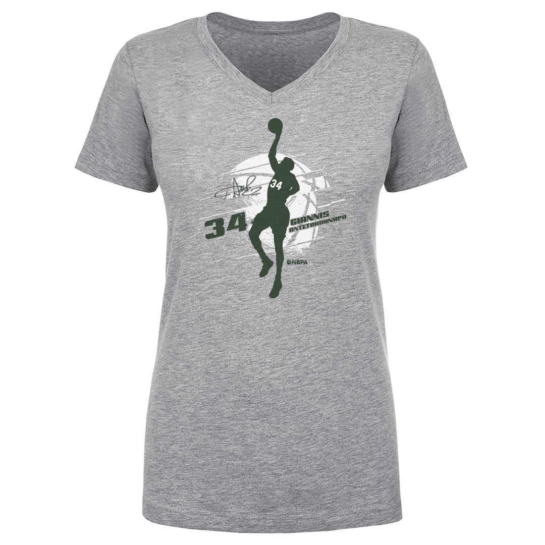 Giannis Antetokounmpo Women&#39;s V-Neck T-Shirt | 500 LEVEL