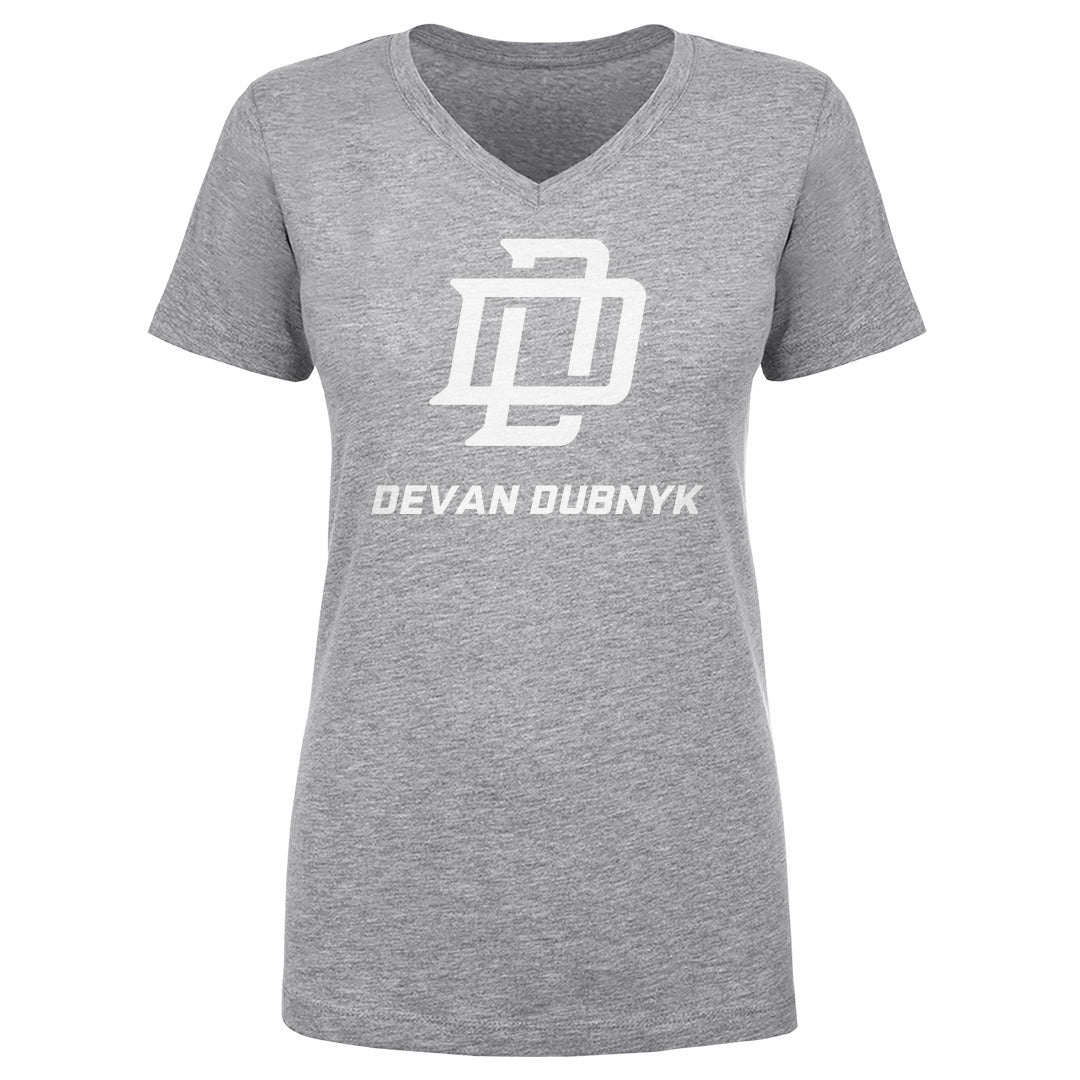 Devan Dubnyk Women&#39;s V-Neck T-Shirt | 500 LEVEL