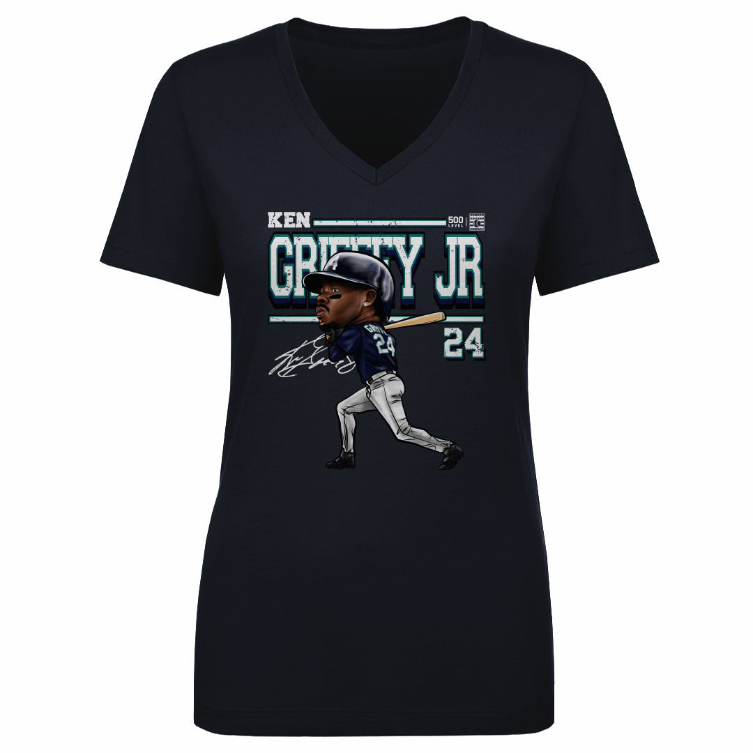 Ken Griffey Jr. Women&#39;s V-Neck T-Shirt | 500 LEVEL