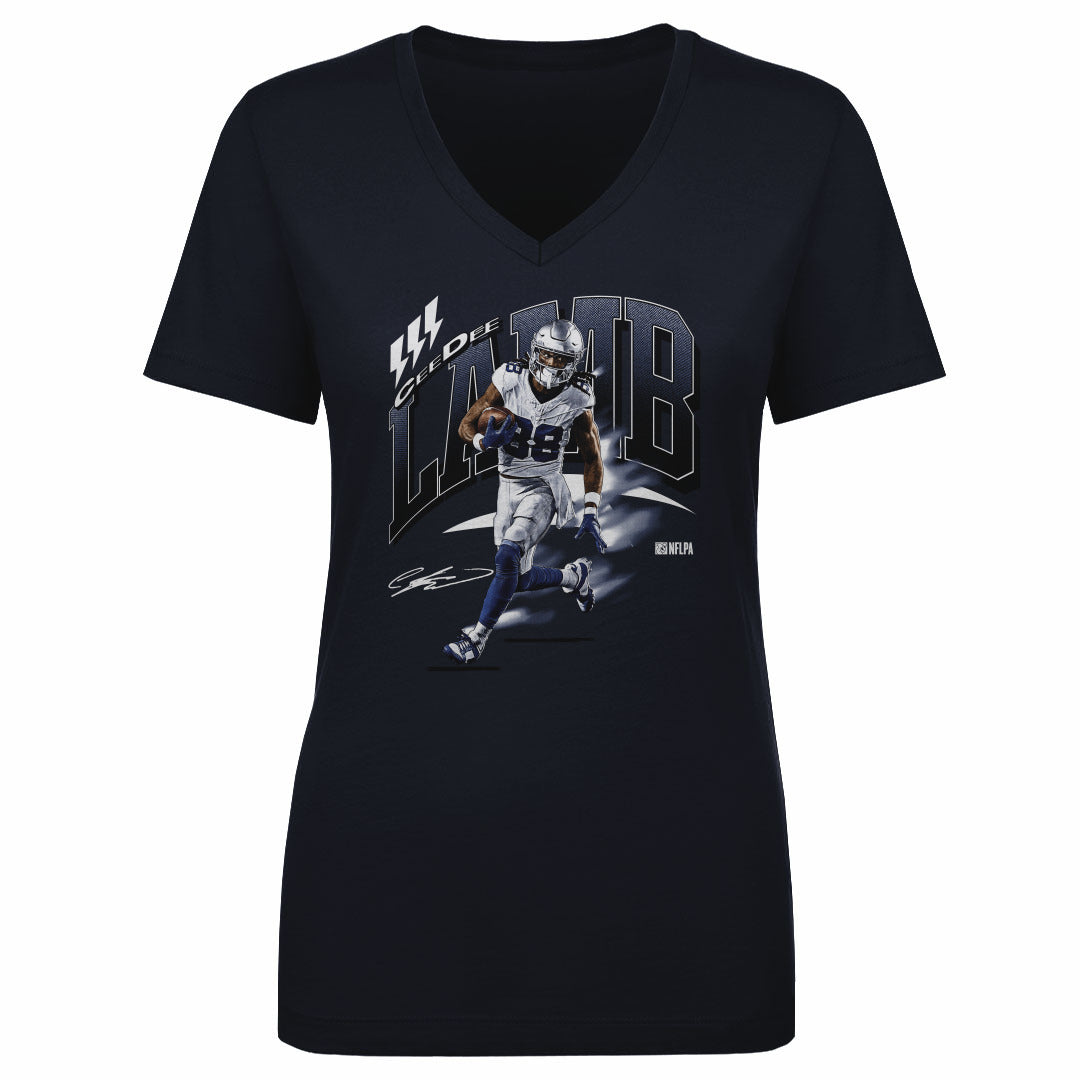 CeeDee Lamb Women&#39;s V-Neck T-Shirt | 500 LEVEL