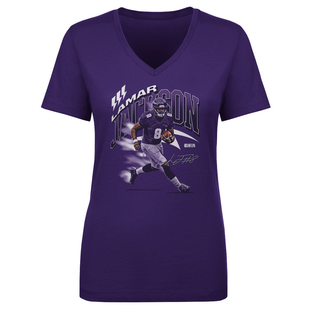 Lamar Jackson Women&#39;s V-Neck T-Shirt | 500 LEVEL