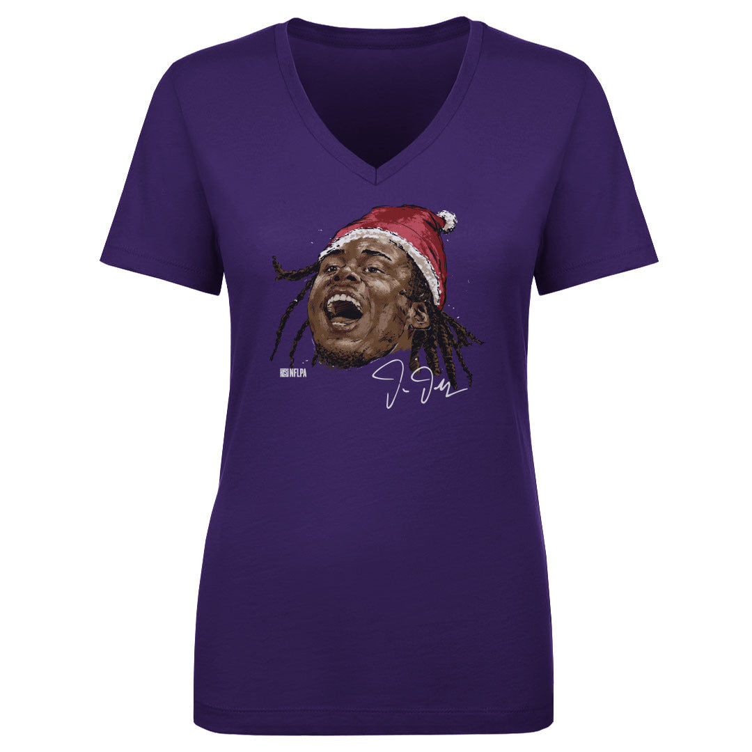 Justin Jefferson Women&#39;s V-Neck T-Shirt | 500 LEVEL