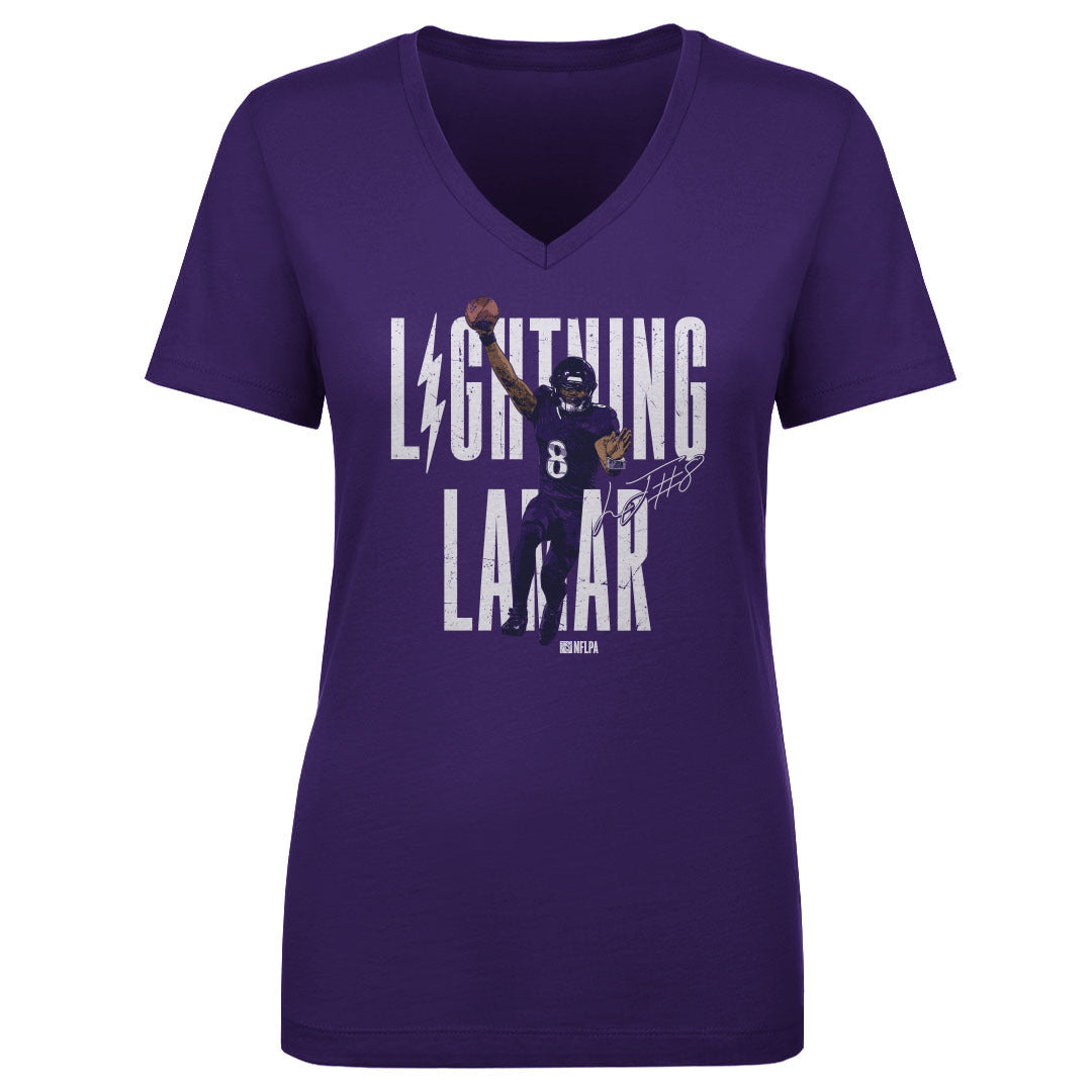 Lamar Jackson Women&#39;s V-Neck T-Shirt | 500 LEVEL