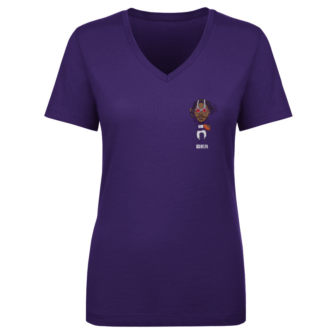 Justin Jefferson Women&#39;s V-Neck T-Shirt | 500 LEVEL